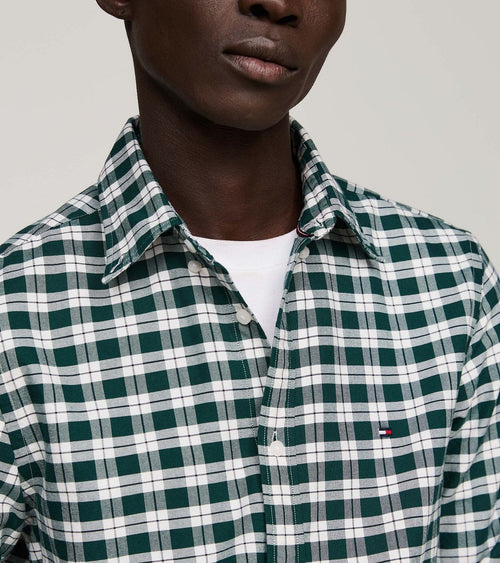 Tommy Hilfiger Oxford overhemd ruit groen | Regular-fit