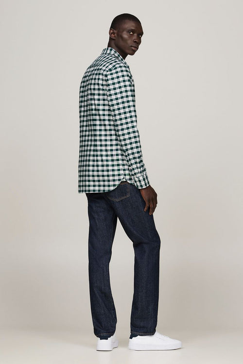 Tommy Hilfiger Oxford overhemd ruit groen | Regular-fit
