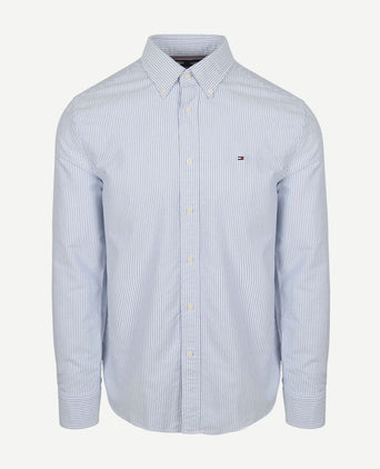 Tommy Hilfiger Oxford overhemd streep lichtblauw | Regular-fit