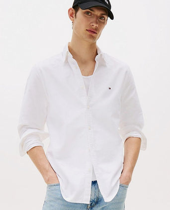 Tommy Hilfiger Oxford overhemd wit | Regular-fit