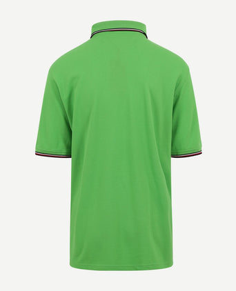1985 tripped poloshirt fel groen