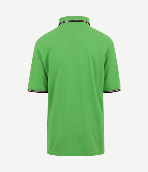 1985 tripped poloshirt fel groen