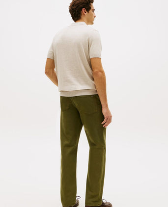 Knitted polo beige