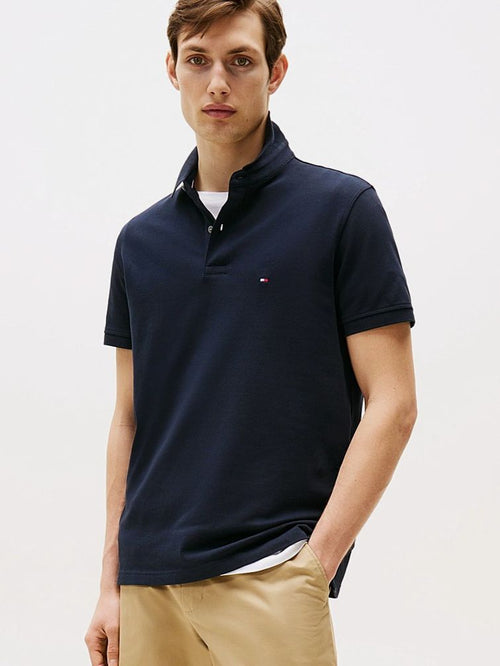 Tommy Hilfiger poloshirt regular donkerblauw