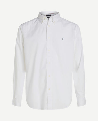 Poplin overhemd flex wit