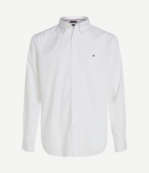 Poplin overhemd flex wit