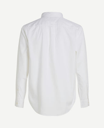 Poplin overhemd flex wit
