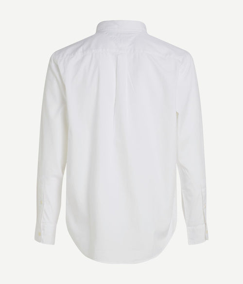 Poplin overhemd flex wit