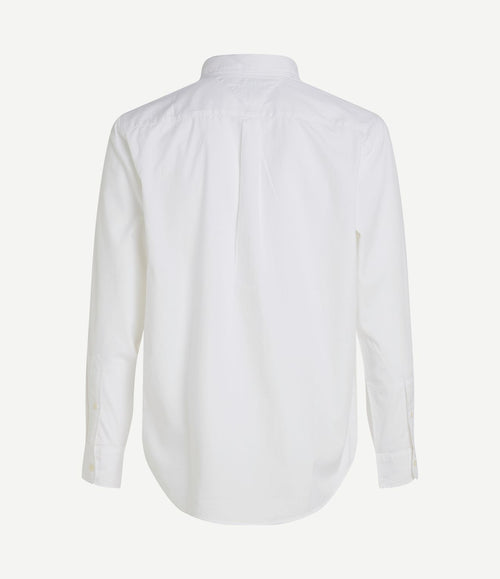 Poplin overhemd flex wit