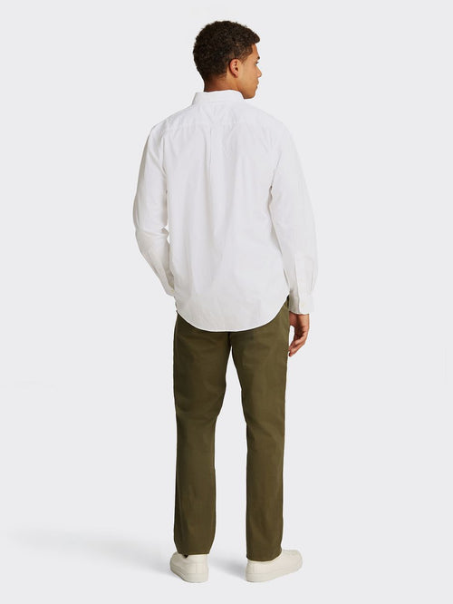 Poplin overhemd flex wit
