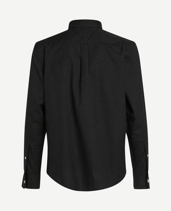 Poplin overhemd flex zwart