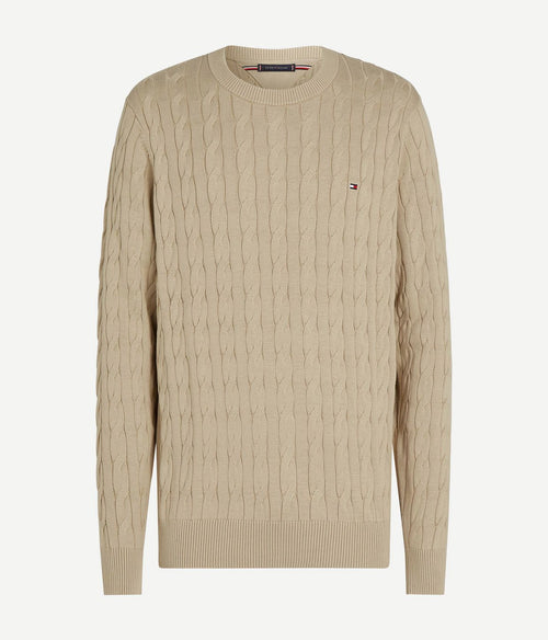 Tommy Hilfiger pullover cable beige | Regular-fit
