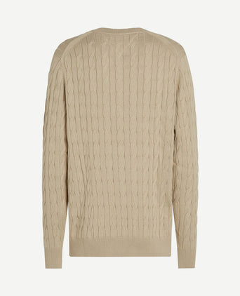 Pullover cable beige