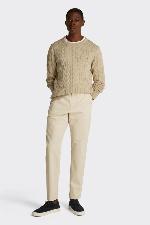 Tommy Hilfiger pullover cable beige | Regular-fit