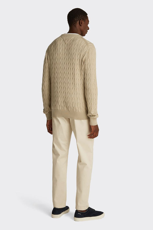Pullover cable beige