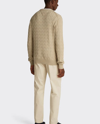 Tommy Hilfiger pullover cable beige | Regular-fit