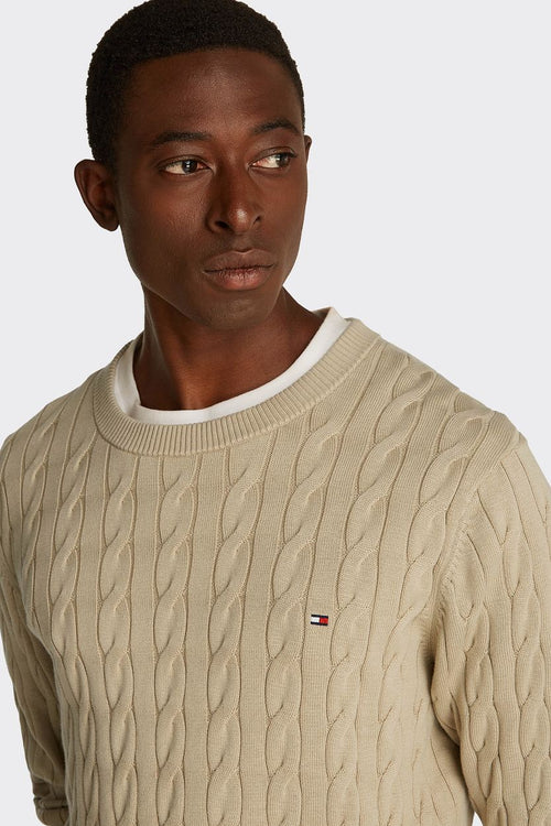 Tommy Hilfiger pullover cable beige | Regular-fit
