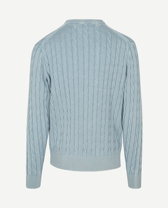 Pullover cable lichtblauw