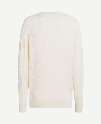 Pullover cable off white