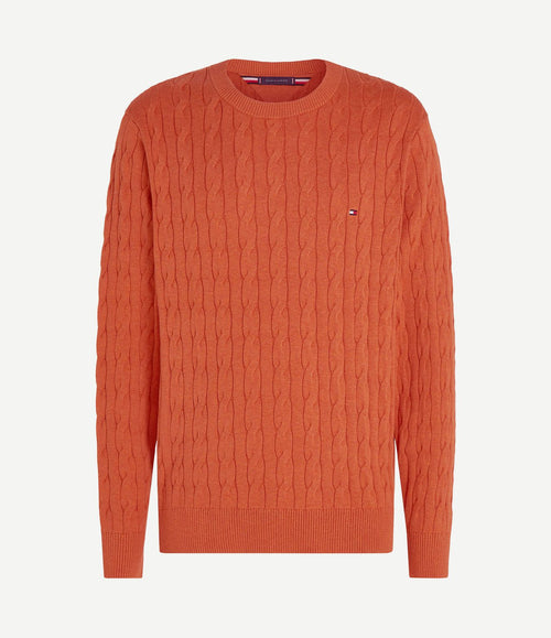 Pullover cable oranje
