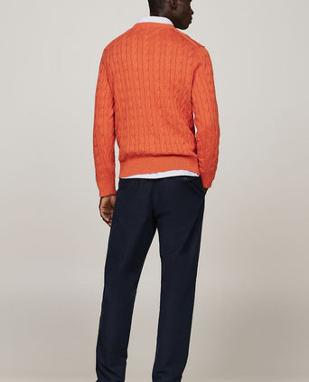 Pullover cable oranje