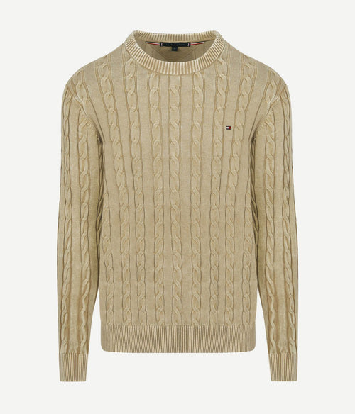 Tommy Hilfiger pullover cable sandalwood | Regular-fit