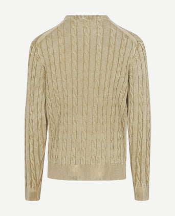 Tommy Hilfiger pullover cable sandalwood | Regular-fit