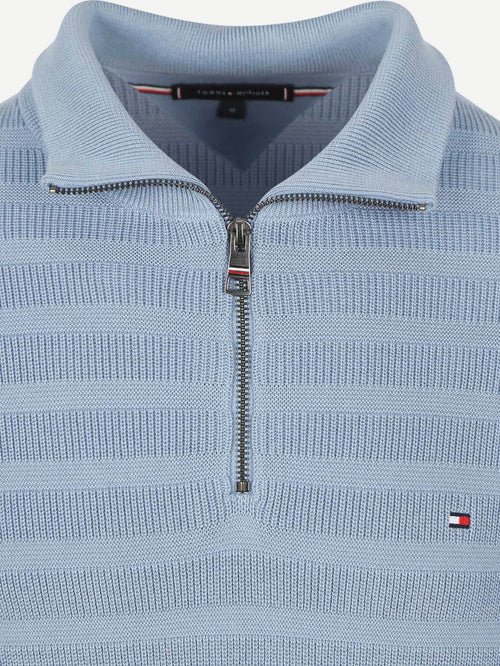 Pullover halfzip structure indigo