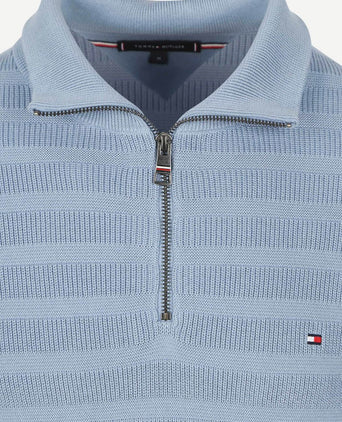 Pullover halfzip structure indigo