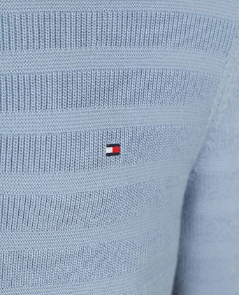 Pullover halfzip structure indigo