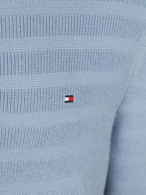 Pullover halfzip structure indigo