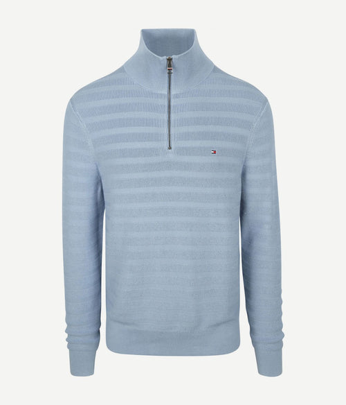 Pullover halfzip structure indigo