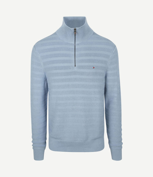 Pullover halfzip structure indigo