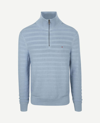 Pullover halfzip structure indigo