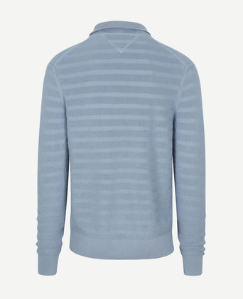 Pullover halfzip structure indigo