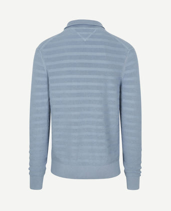 Pullover halfzip structure indigo
