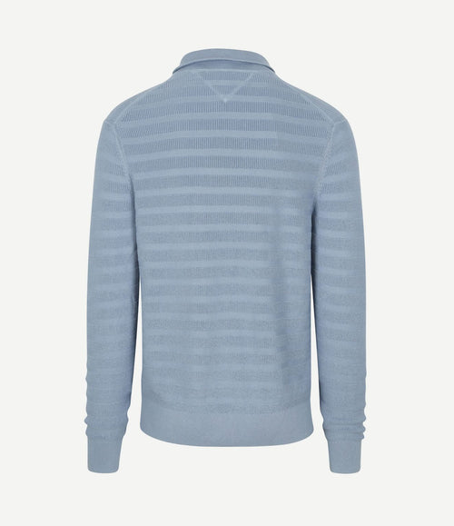 Pullover halfzip structure indigo