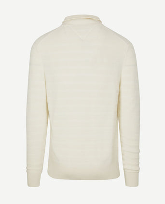 Pullover halfzip structure ivory