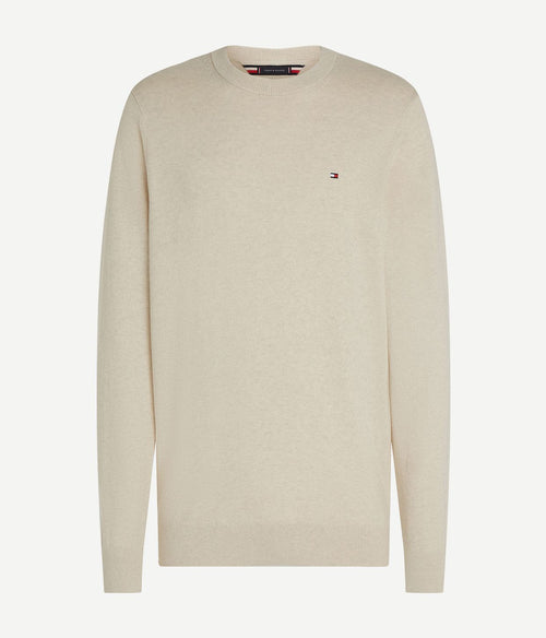 Tommy Hilfiger pullover cotton kashmir ecru | Regular-fit