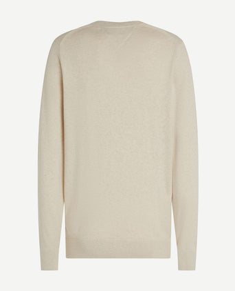Tommy Hilfiger pullover cotton kashmir ecru | Regular-fit