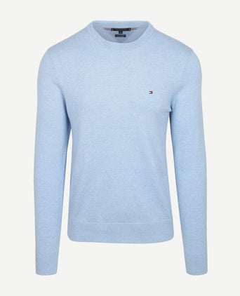 Tommy Hilfiger pullover cotton kashmir lichtblauw | Regular-fit