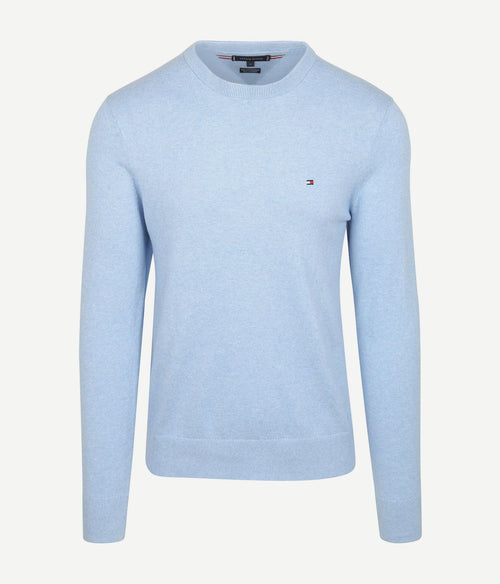 Tommy Hilfiger pullover cotton kashmir lichtblauw | Regular-fit