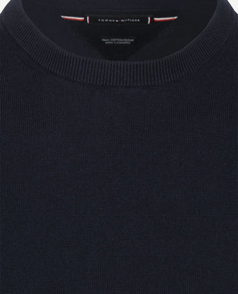 Tommy Hilfiger pullover cotton kashmir donkerblauw | Regular-fit