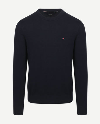 Tommy Hilfiger pullover cotton kashmir donkerblauw | Regular-fit