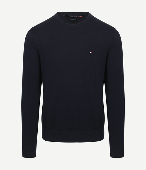 Tommy Hilfiger pullover cotton kashmir donkerblauw | Regular-fit