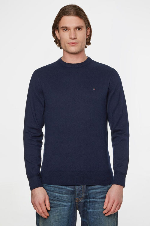 Tommy Hilfiger pullover cotton kashmir donkerblauw | Regular-fit