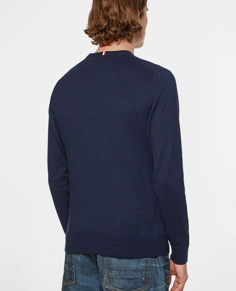 Tommy Hilfiger pullover cotton kashmir donkerblauw | Regular-fit