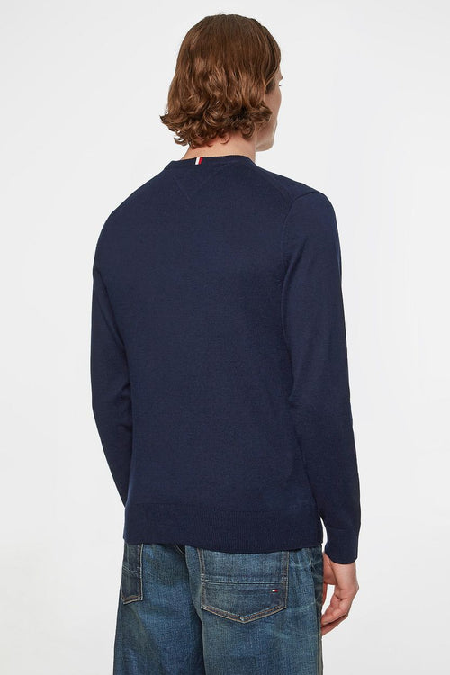 Tommy Hilfiger pullover cotton kashmir donkerblauw | Regular-fit