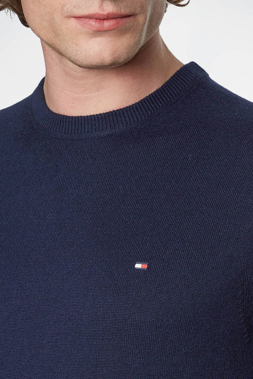 Tommy Hilfiger pullover cotton kashmir donkerblauw | Regular-fit