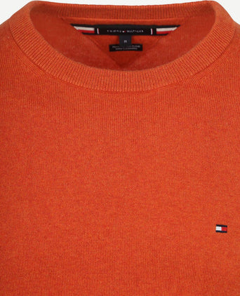 Tommy Hilfiger pullover cotton kashmir oranje | Regular-fit
